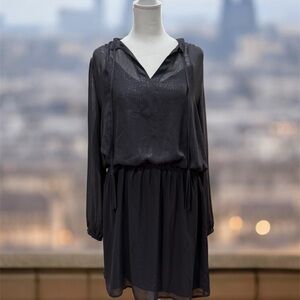 White House Black Market Charcoal Gray Long Sleeve Dress